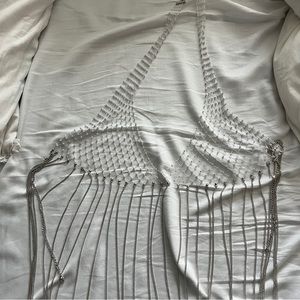 Crystal and Chain Bra Top